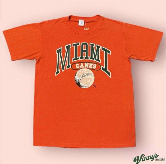 Vintage NCAA Miami Hurricanes Baseball College Shirt Mens Large