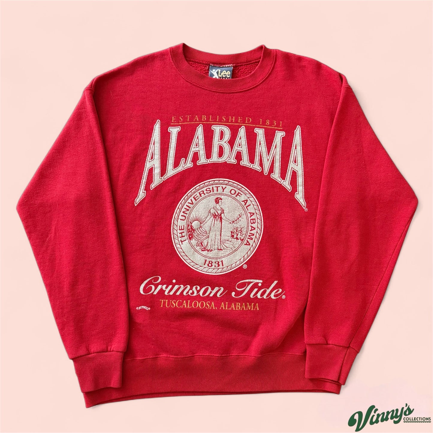 Vintage Lee Sport NCAA Alabama Crimson Tide College Sweatshirt Mens Large
