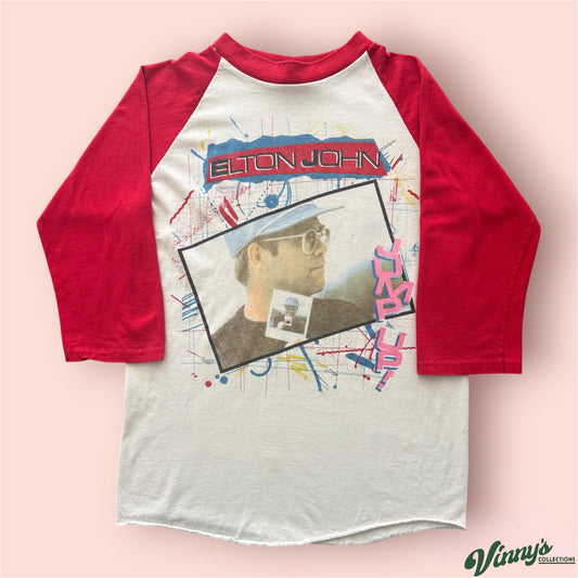 Vintage 1982 Elton John Jump Up! Tour Baseball Shirt Mens Medium