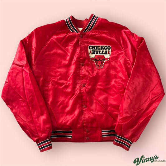 Chalk Line Chicago Bulls Satin Bomber Jacket Mens Large