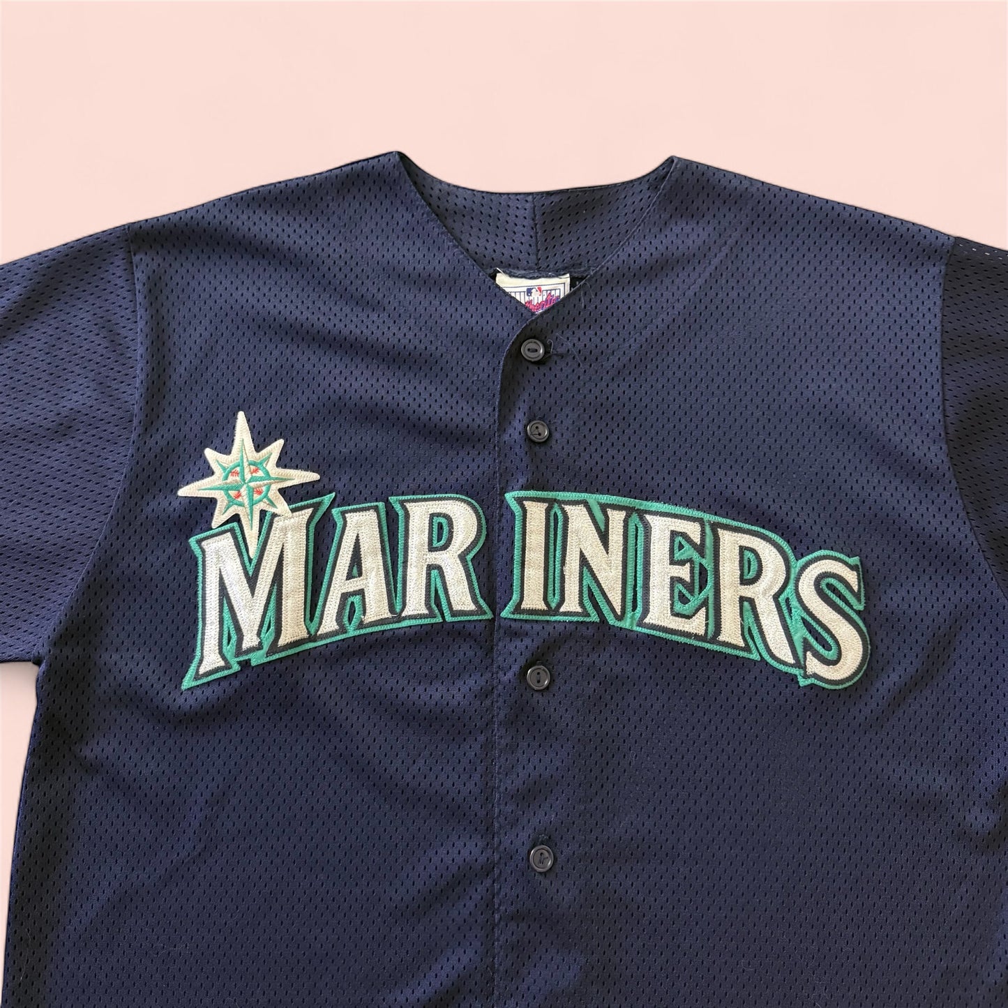 Majestic MLB Seattle Mariners Baseball Shirt Mens Large