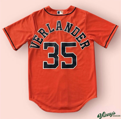 Majestic MLB Houston Astros Justin Verlander Baseball Jersey Mens Small