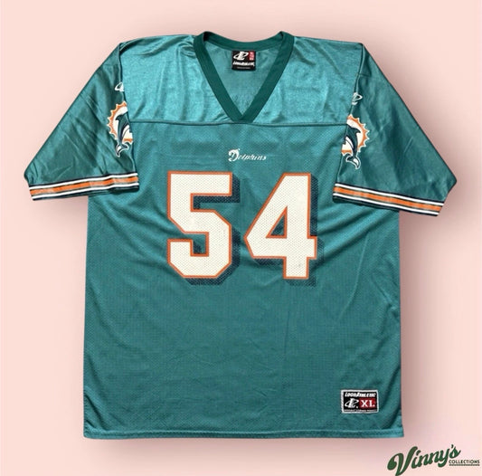 Vintage Logo Athletic NFL Miami Dolphins Zach Thomas Football Jersey Mens XL