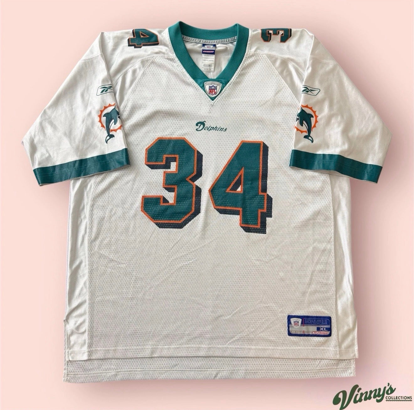 Reebok NFL Miami Dolphins Ricky Williams Football Jersey Mens XL