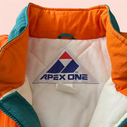 Vintage Apex One NFL Miami Dolphins Football Puffer Jacket Mens 2XL