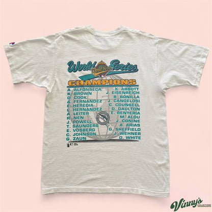 1997 Pro Player MLB Florida Marlins World Series Baseball Shirt Mens Large