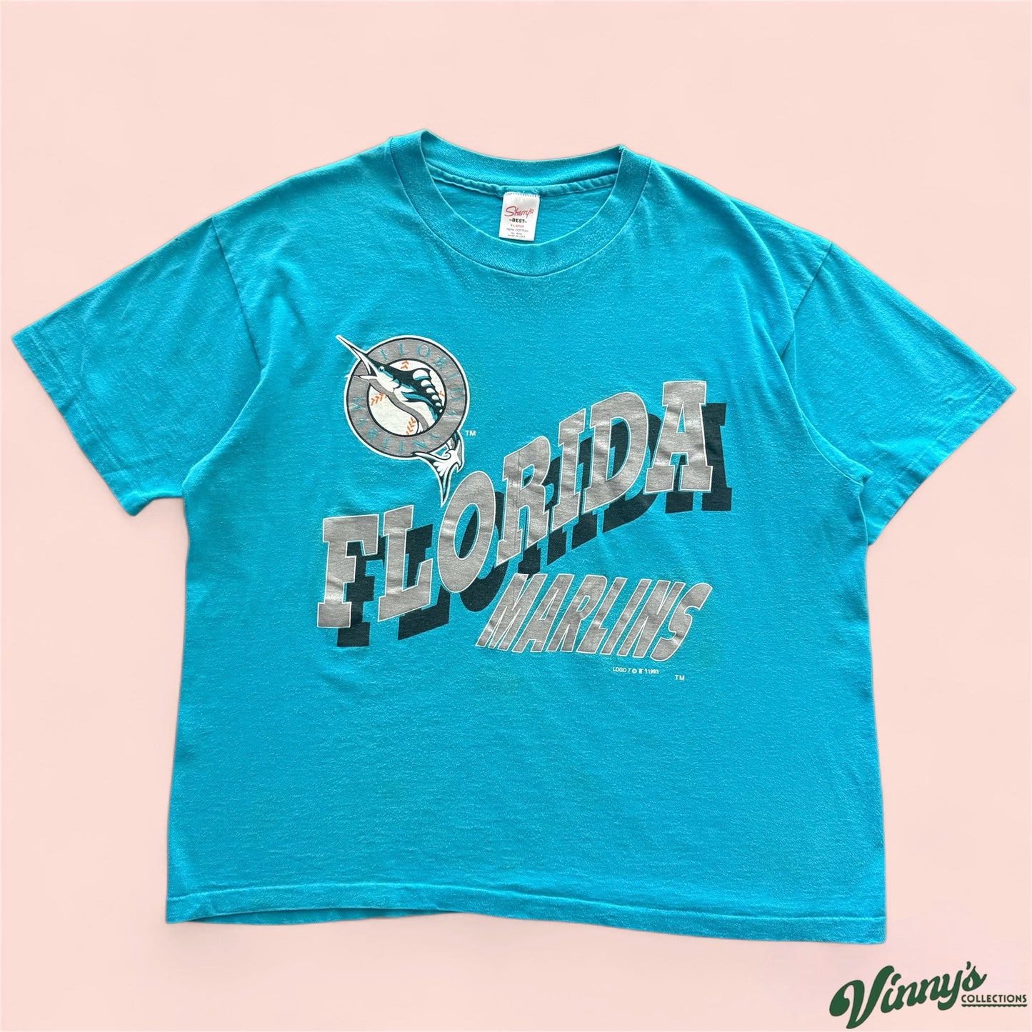 Vintage 1993 Sherry’s Best MLB Florida Marlins Baseball Shirt Mens XL