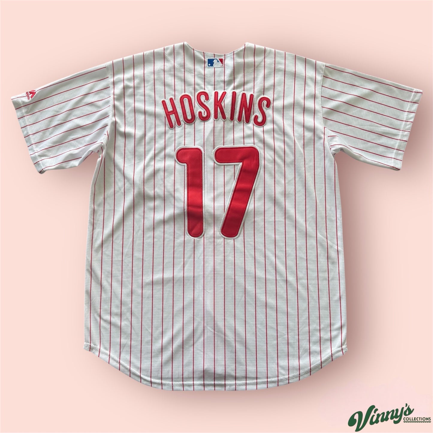 Majestic MLB Philadelphia Phillies Rhys Hoskins Baseball Jersey Mens Medium