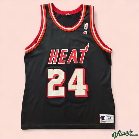 Champion NBA Miami Heat Jamal Mashburn Basketball Jersey Mens 44 Large