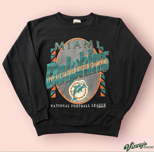 Vintage 1992 Tultex NFL Miami Dolphins Football Sweatshirt Mens Medium
