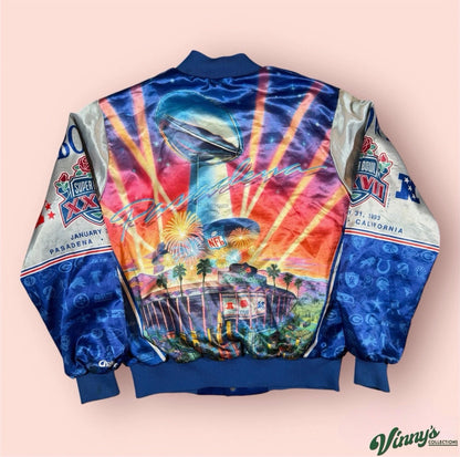 Vintage Chalk Line NFL Super Bowl XXVII Fanimation Football Jacket Mens Large
