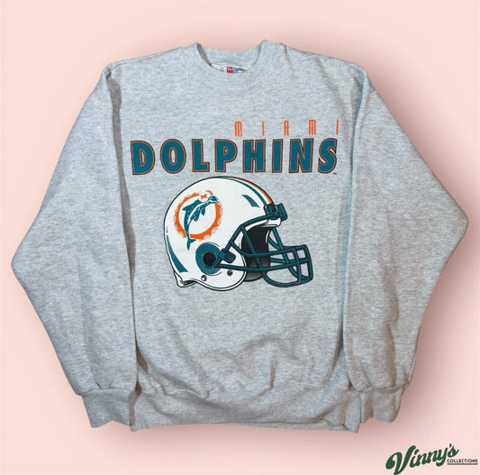 Vintage NFL Miami Dolphins Football Sweatshirt Mens Large