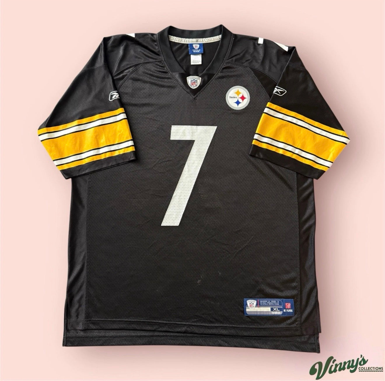 Reebok NFL Pittsburgh Steelers Ben Roethlisberger Football Jersey Mens XL