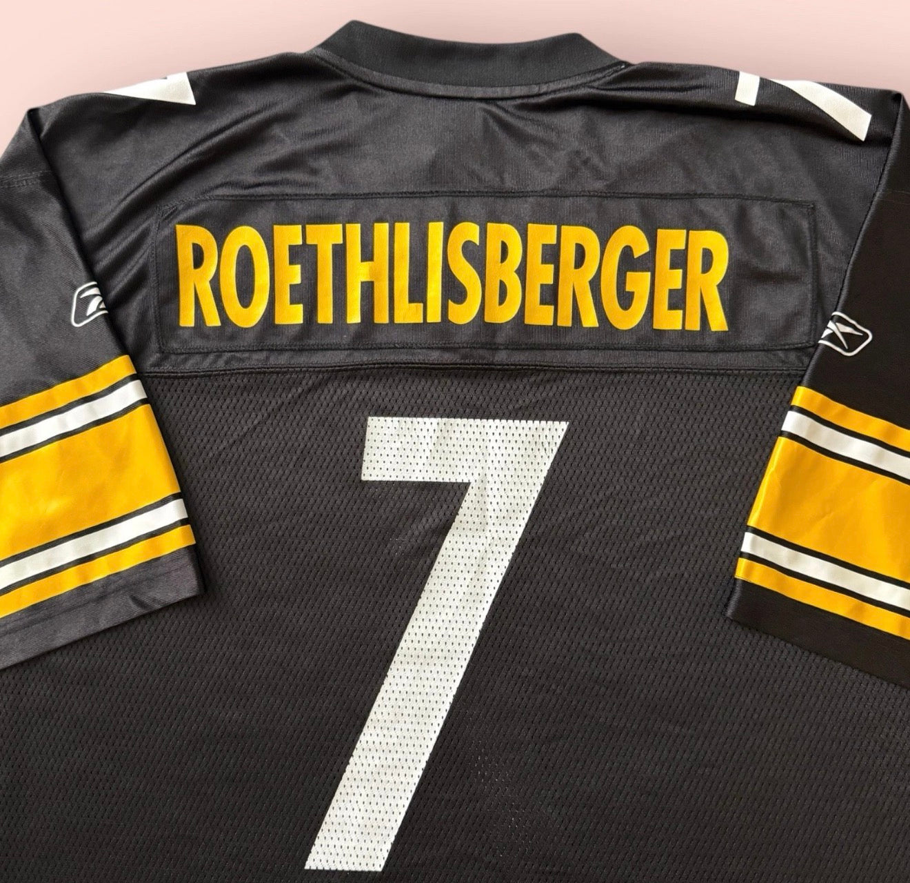 Reebok NFL Pittsburgh Steelers Ben Roethlisberger Football Jersey Mens XL