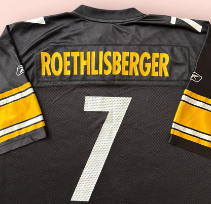 Reebok NFL Pittsburgh Steelers Ben Roethlisberger Football Jersey Mens XL