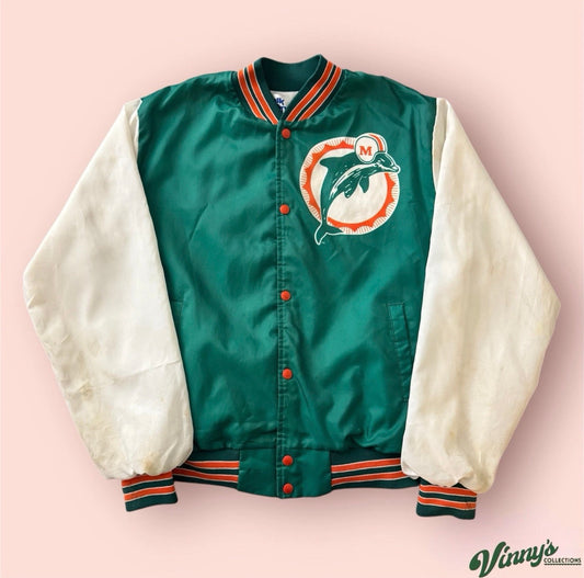 Vintage Chalk Line NFL Miami Dolphins Fanimation Football Jacket Mens Large