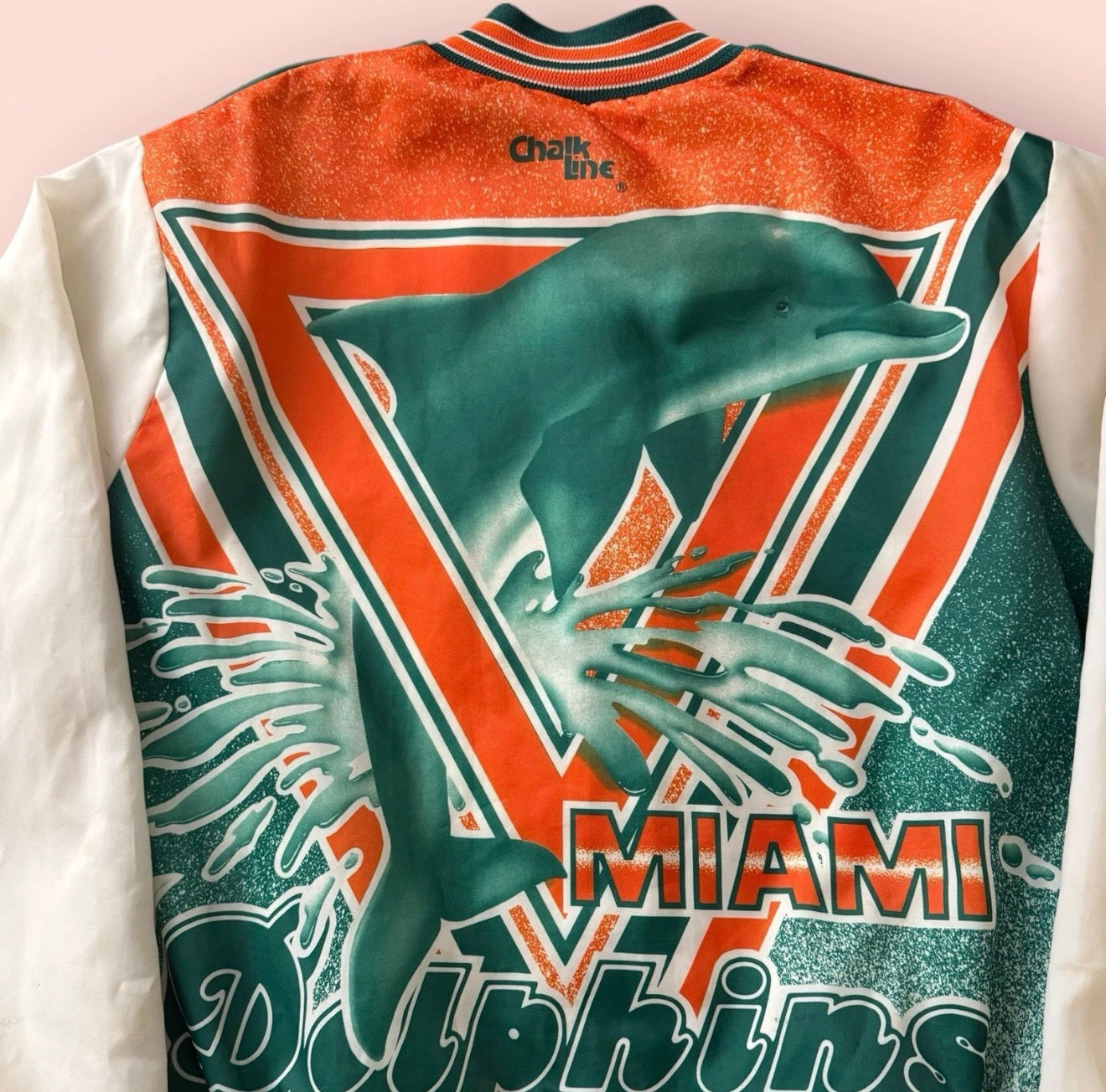 Vintage Chalk Line NFL Miami Dolphins Fanimation Football Jacket Mens Large