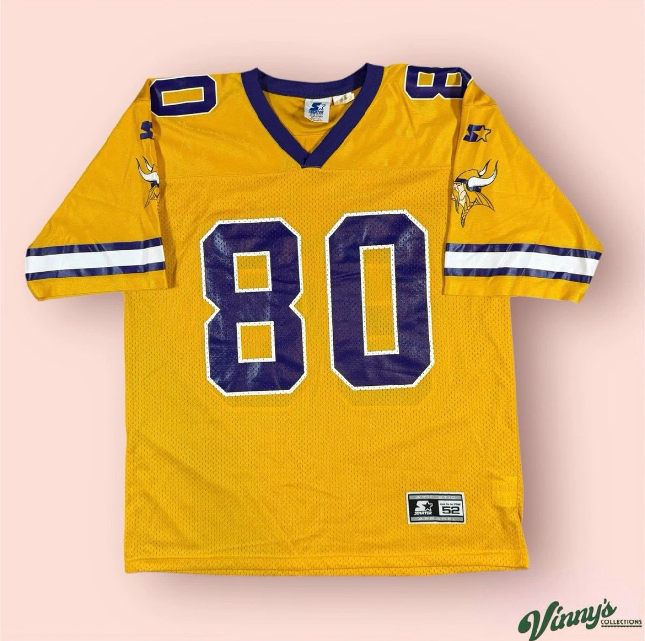 Starter NFL Minnesota Vikings Cris Carter Football Jersey Mens 52 XL