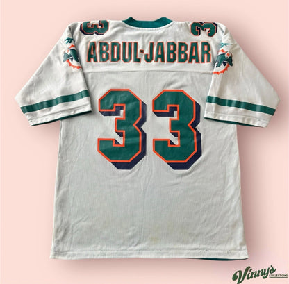 Reebok NFL Miami Dolphins Kareem Abdul Jabbar Reversible Football Jersey Mens Large 48