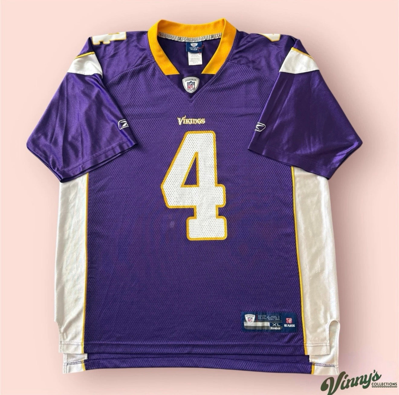 Reebok NFL Minnesota Vikings Brett Favre Football Jersey Mens XL