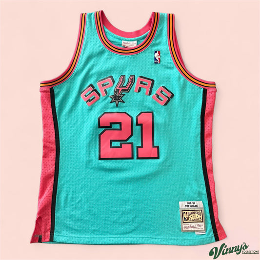 Mitchell & Ness NBA San Antonio Spurs Tim Duncan Basketball Jersey Mens Large
