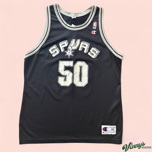 Champion NBA San Antonio Spurs David Robinson Basketball Jersey Mens 48 XL