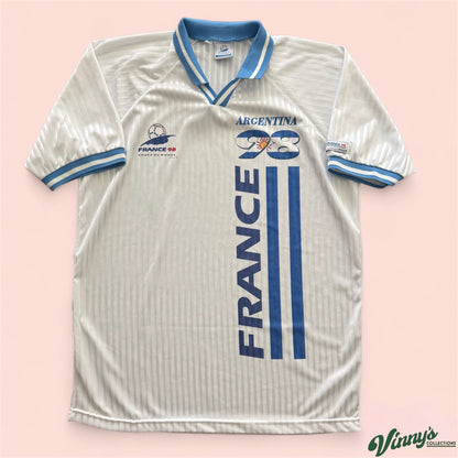 Vintage Argentina 1998 France World Cup Soccer Kit Jersey Mens Large