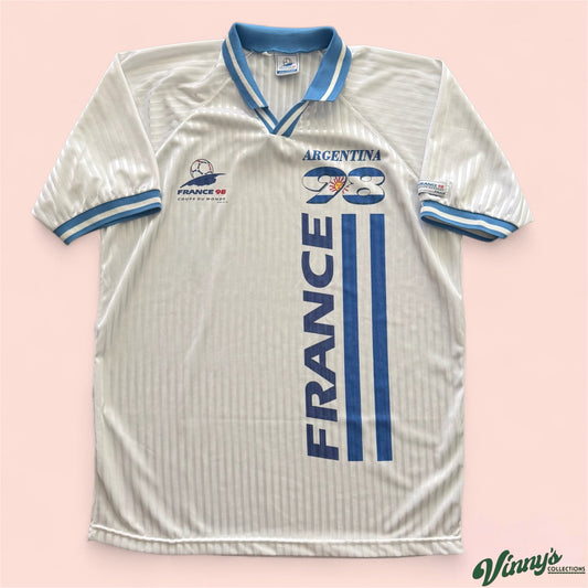 Vintage Argentina 1998 France World Cup Soccer Kit Jersey Mens Large