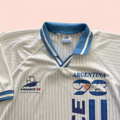 Vintage Argentina 1998 France World Cup Soccer Kit Jersey Mens Large