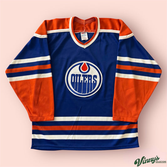 Vintage CCM Edmonton Oilers Hockey Jersey Mens Medium
