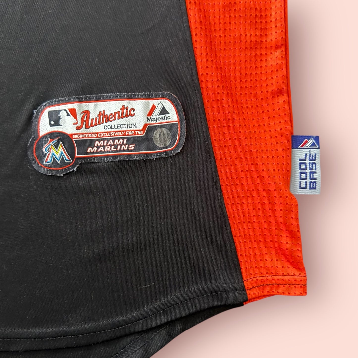 Majestic MLB Miami Marlins Baseball Jersey Mens Medium