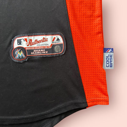 Majestic MLB Miami Marlins Baseball Jersey Mens Medium