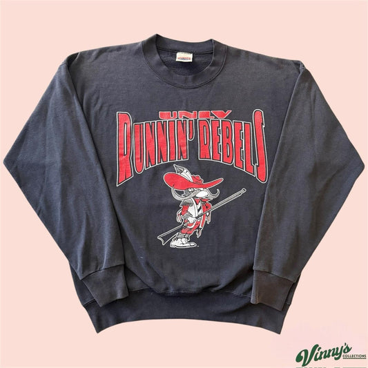 Vintage 90s Nutmeg UNLV Runnin Rebels College Crewneck Sweatshirt Mens XL