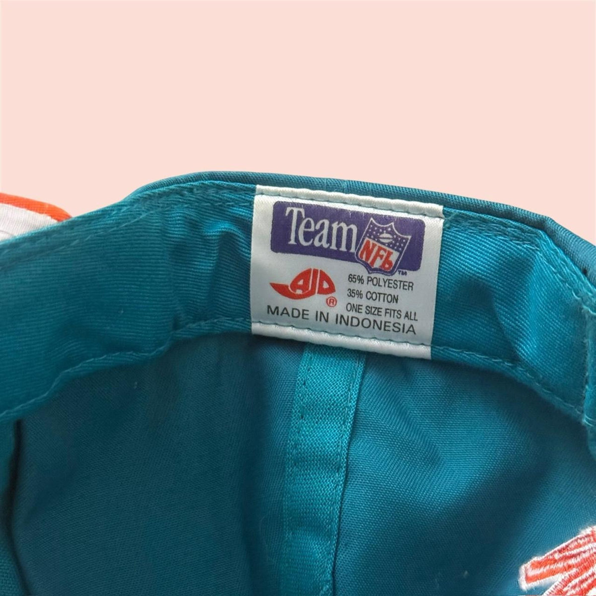 Vintage 90s AJD NFL Miami Dolphins Football Snapback Hat