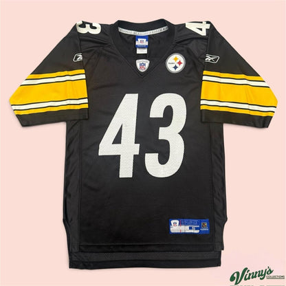 Vintage 00s Reebok Pittsburgh Steelers Troy Polamalu Football Jersey Mens Smalll