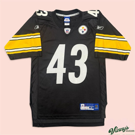 Vintage 00s Reebok Pittsburgh Steelers Troy Polamalu Football Jersey Mens Smalll