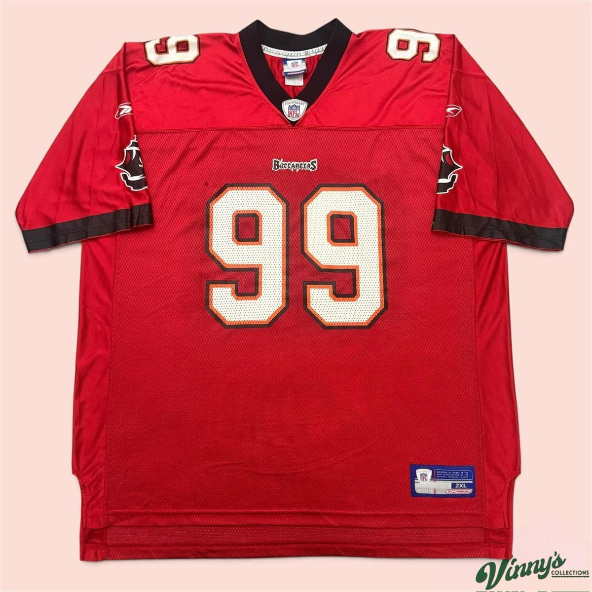 Vintage 00s Reebok Tampa Bay Buccaneers Warren Sapp Football Jersey Mens 2XL