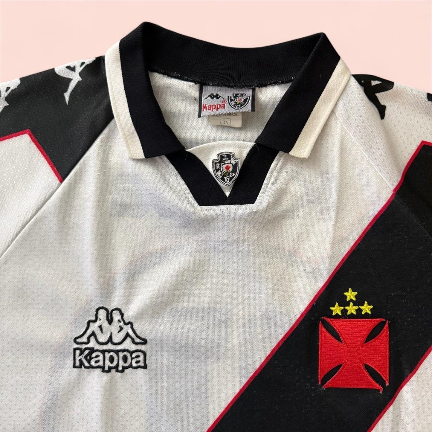 Vintage 1996 Kappa Vasco Da Gama Ramon Menezes Away Soccer Jersey Kit Mens Large
