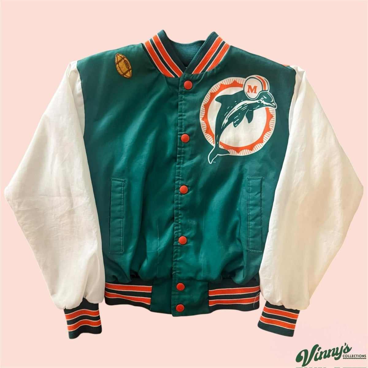 Vintage Chalk Line NFL Miami Dolphins Fanimation Football Jacket Youth Medium
