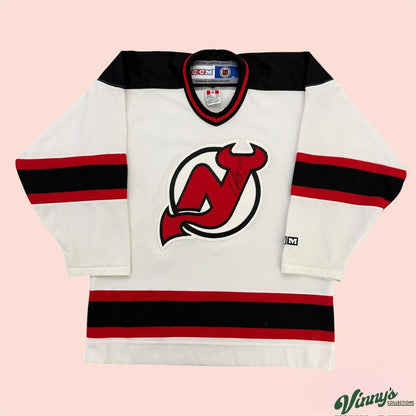 Vintage CCM New Jersey Devils Petr Sýkora Autographed Hockey Jersey Youth L/XL