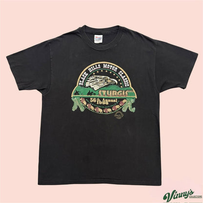 Vintage 90s Hanes Beefy 1996 Sturgis Black Hills Bike Shirt Mens XL