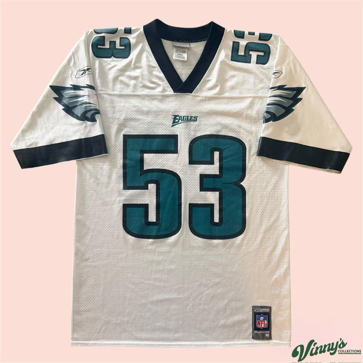 Vintage Reebok NFL Philadelphia Eagles Hugh Douglas Football Jersey Mens Medium
