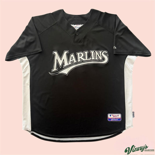 Majestic Authentic MLB Florida Marlins Dan Uggla Baseball Jersey Mens 2XL