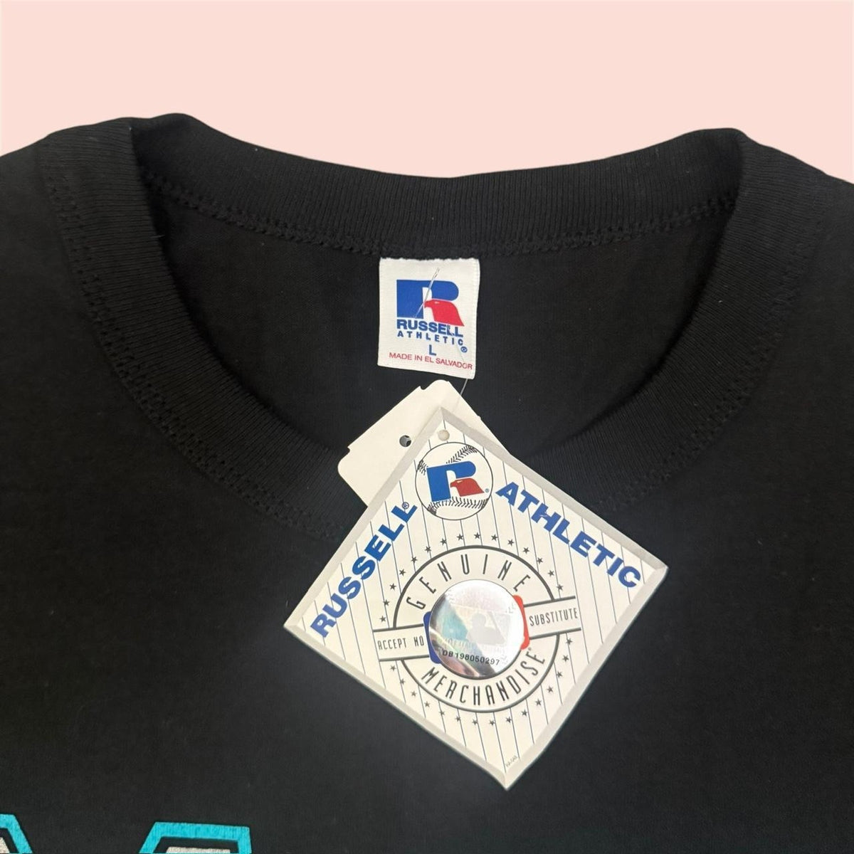 Vintage Russell Athletic Florida Marlins Ivan Pudge Rodriguez Shirt Mens Large