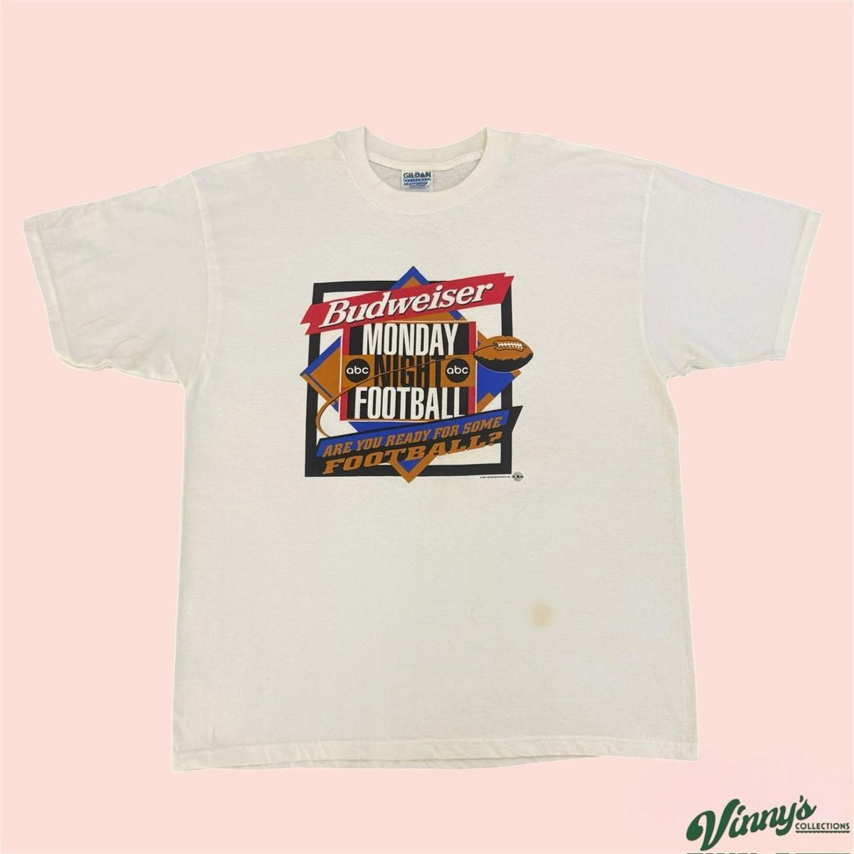 Vintage 00s Y2K Gildan Budweiser NFL MNF Monday Night Football Shirt Mens XL