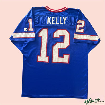 Vintage 90s Wilson NFL Buffalo Bills Jim Kelly Football Jersey Mens XL