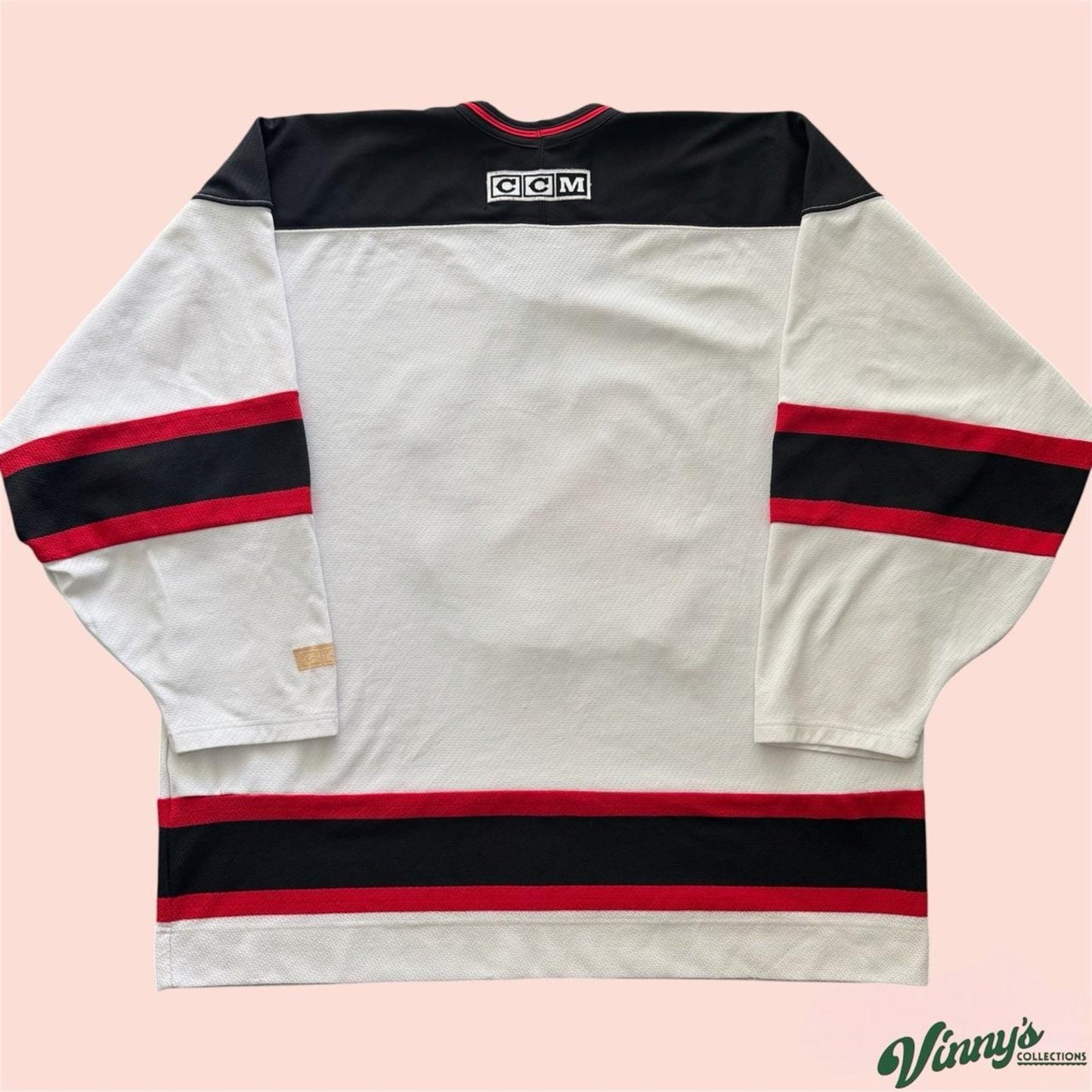 Vintage 90s CCM NHL New Jersey Devils White Hockey Jersey Mens XL