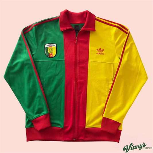 Vintage Adidas Cameroon Soccer Track Jacket Sweater Mens XL