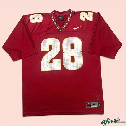 Vintage 90s Nike Florida State Seminoles Warrick Dunn College Jersey Mens Large