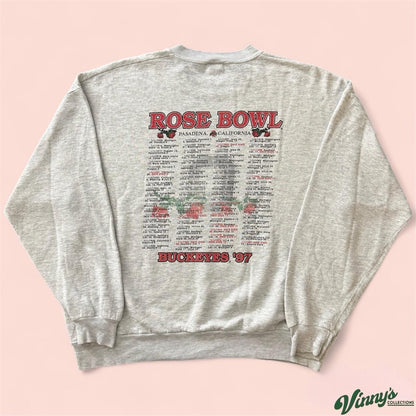 Vintage Jerzees 1997 Ohio State Buckeyes Rose Bowl College Sweatshirt Mens XL